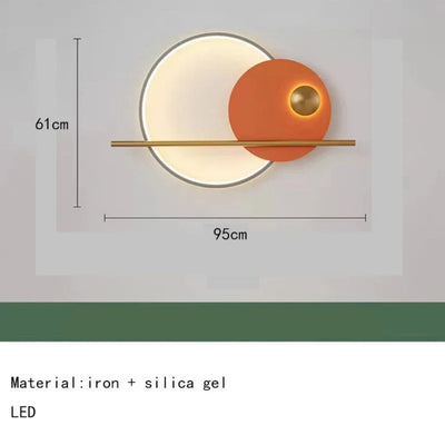 Applique Murale Design Led Ronde avec Anneau Lumineux Globe