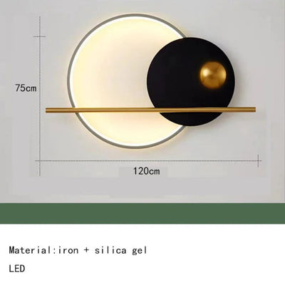 Applique Murale Design Led Ronde avec Anneau Lumineux Globe
