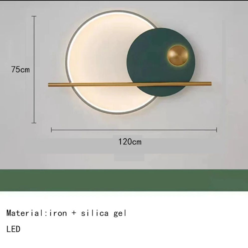 Applique Murale Design Led Ronde avec Anneau Lumineux Globe