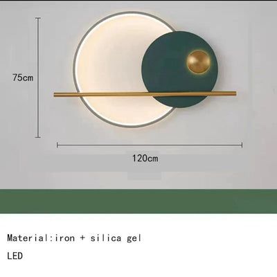 Applique Murale Design Led Ronde avec Anneau Lumineux Globe