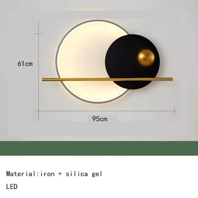 Applique Murale Design Led Ronde avec Anneau Lumineux Globe - Lumiine
