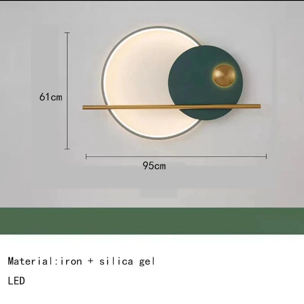 Applique Murale Design Led Ronde avec Anneau Lumineux Globe - Lumiine
