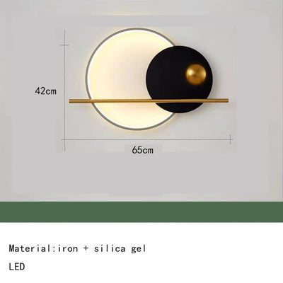 Applique Murale Design Led Ronde avec Anneau Lumineux Globe - Lumiine
