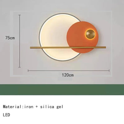 Applique Murale Design Led Ronde avec Anneau Lumineux Globe