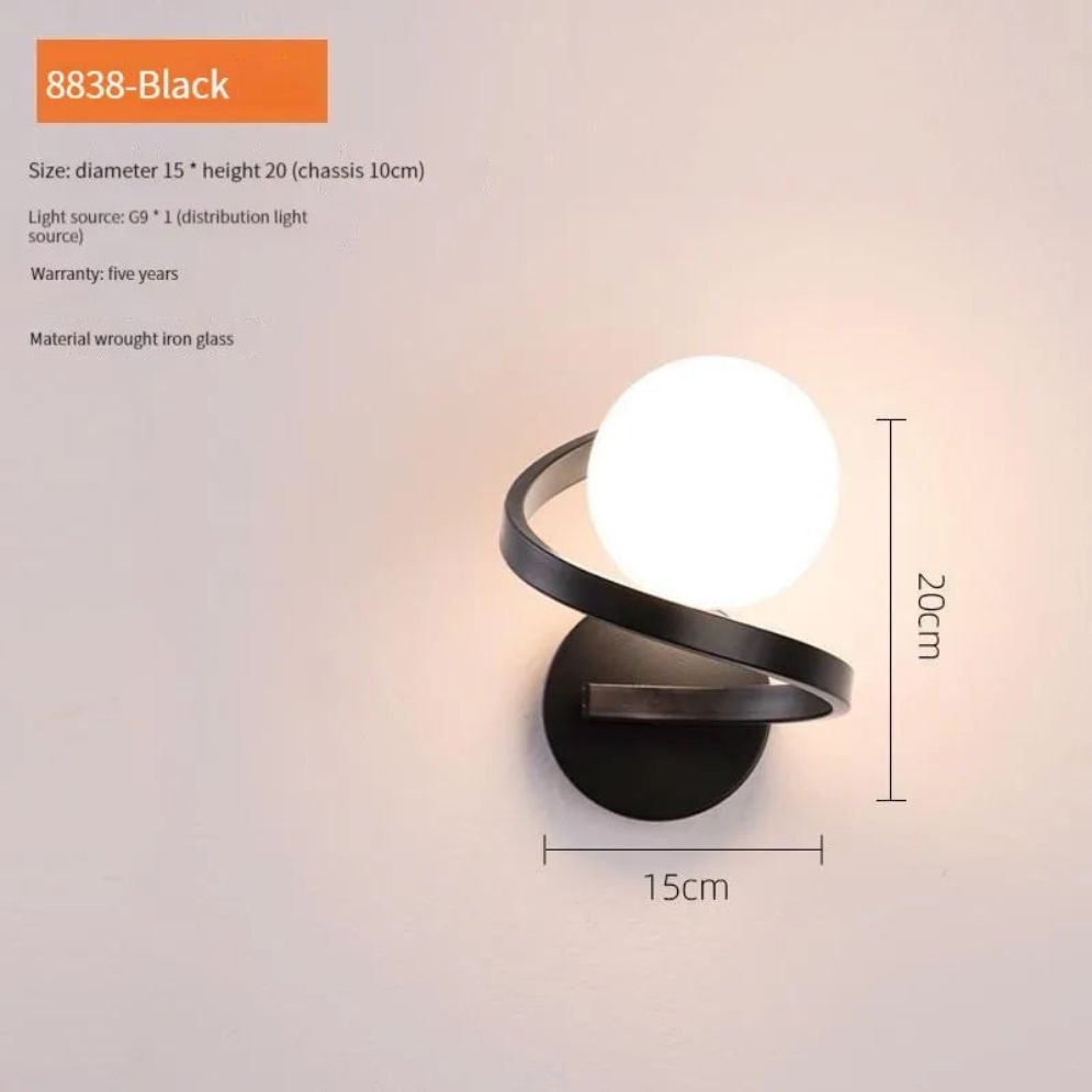 Applique Murale Design Or avec Boule en  Loft - Lumiine