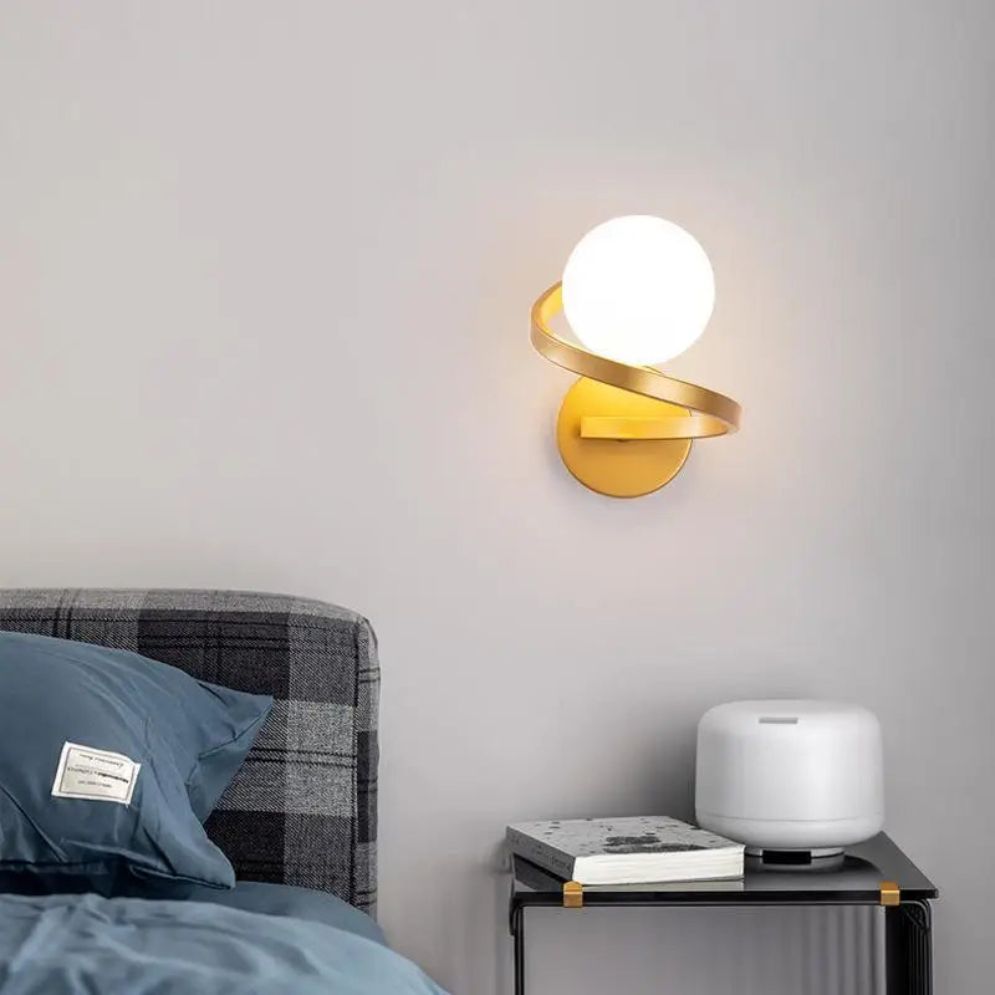 Applique Murale Design Or avec Boule en  Loft - Lumiine