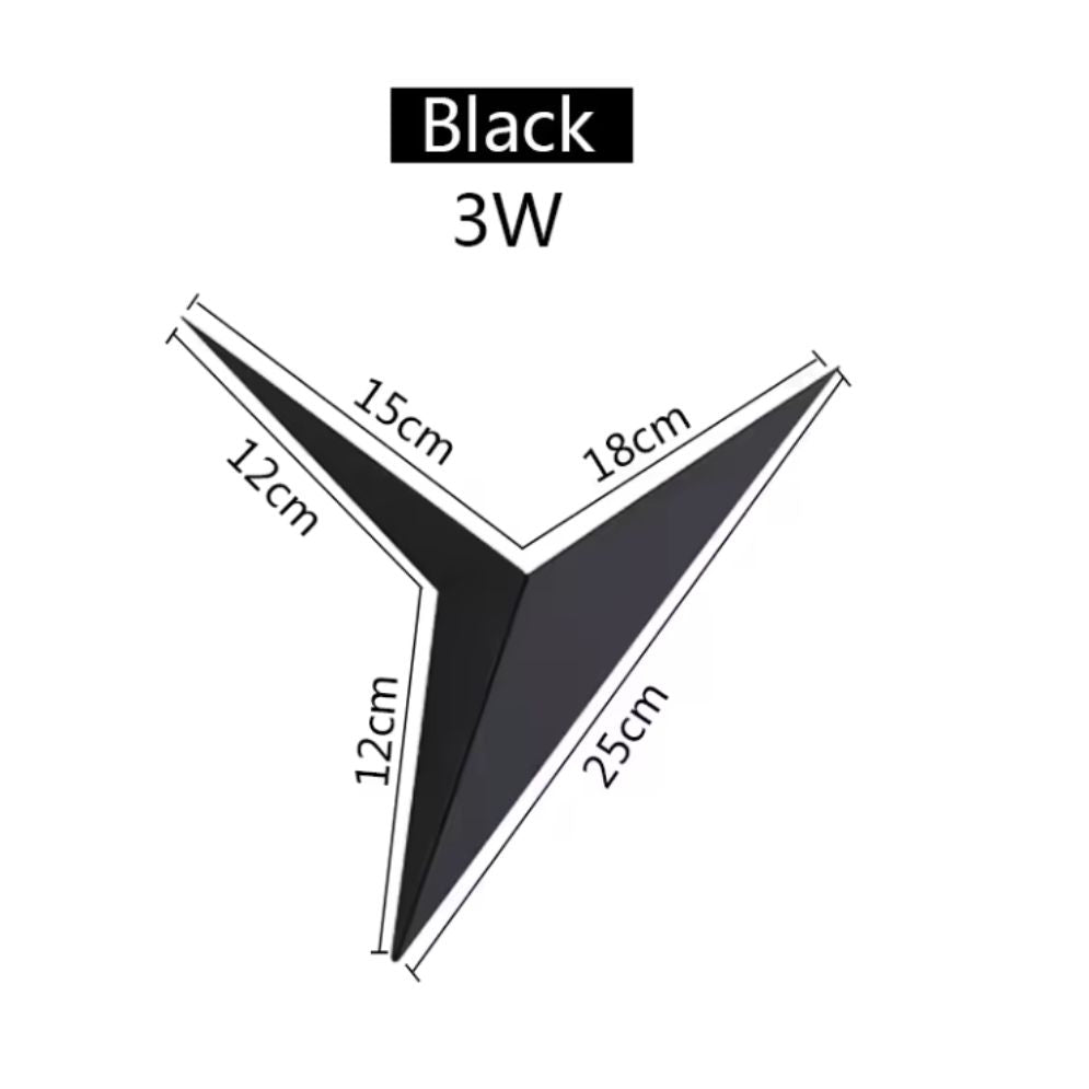 Applique Murale Design Triangulaire Led en Métal Coloré