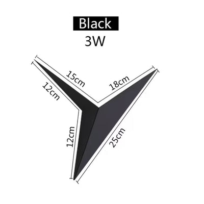 Applique Murale Design Triangulaire Led en Métal Coloré