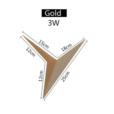 Applique Murale Design Triangulaire Led en Métal Coloré