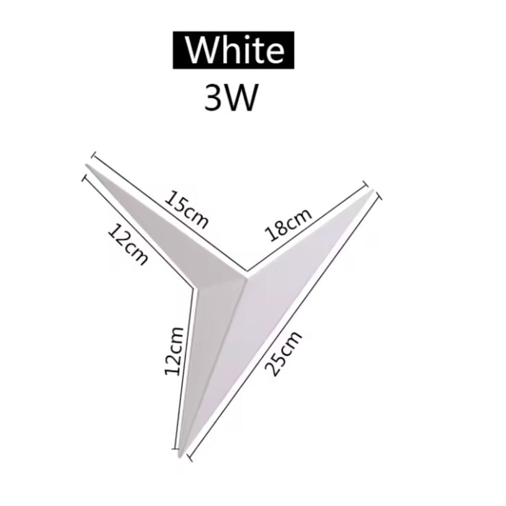 Applique Murale Design Triangulaire Led en Métal Coloré