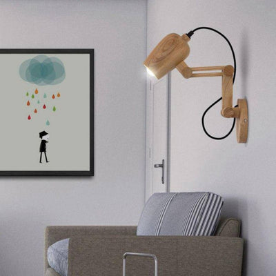 Applique Murale en Bois avec Ampoule Led - Lumiine