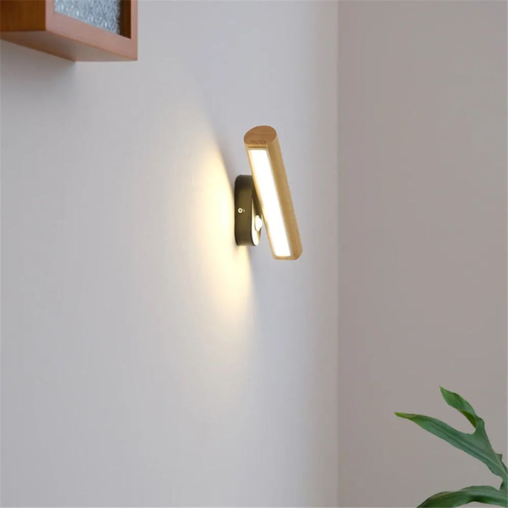 Applique Murale en Bois avec Ampoule Led pour Intérieur - Lumiine
