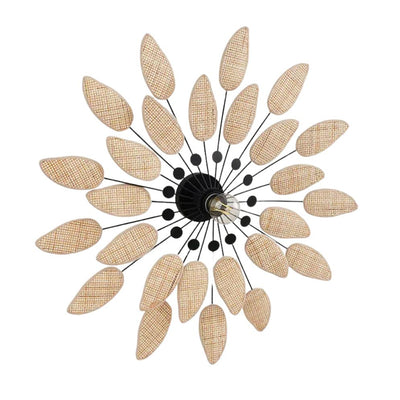 Applique Murale en Rotin de Forme Florale Design - Lumiine

