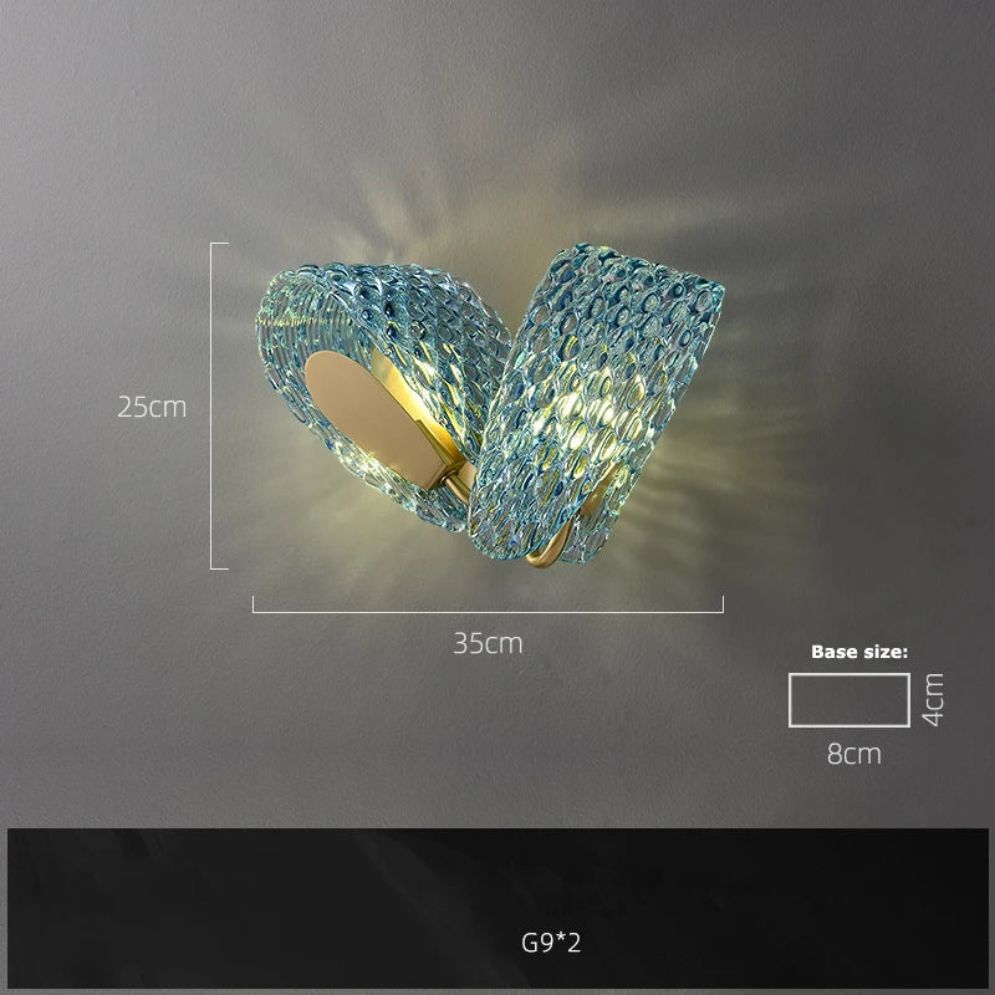 Applique Murale Led Bleue avec Lumière Ondulée