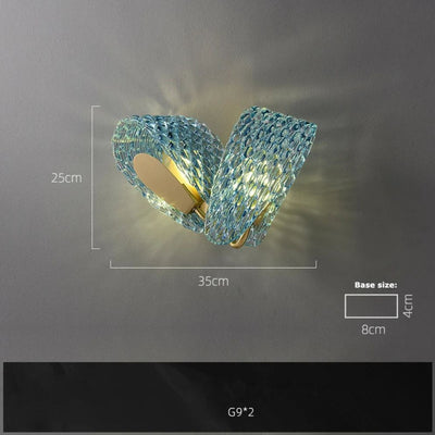 Applique Murale Led Bleue avec Lumière Ondulée