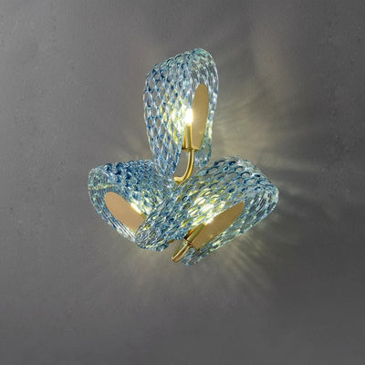 Applique Murale Led Bleue avec Lumière Ondulée