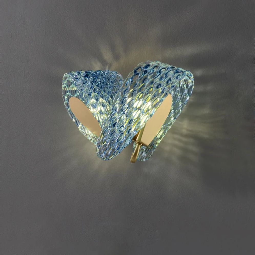 Applique Murale Led Bleue avec Lumière Ondulée