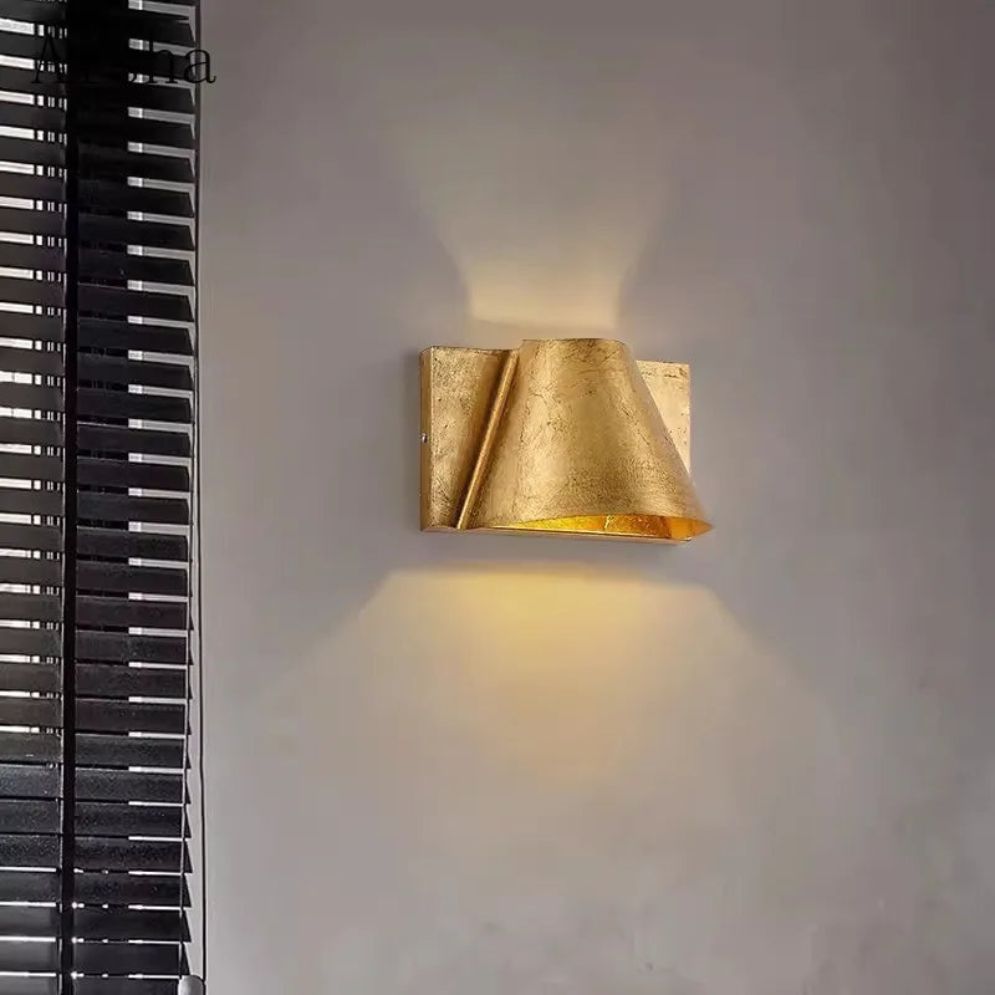 Applique Murale Led Dorée pour Miroir Rétro - Lumiine