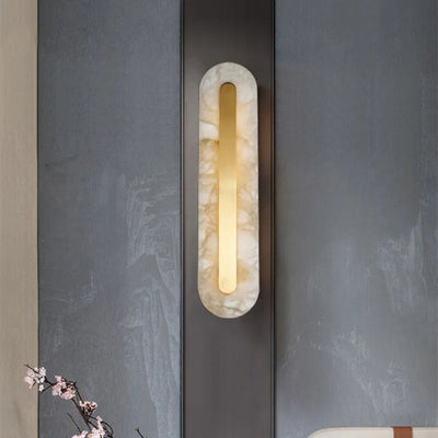 Applique Murale Led Elliptique Marbre Européen Minimaliste - Lumiine