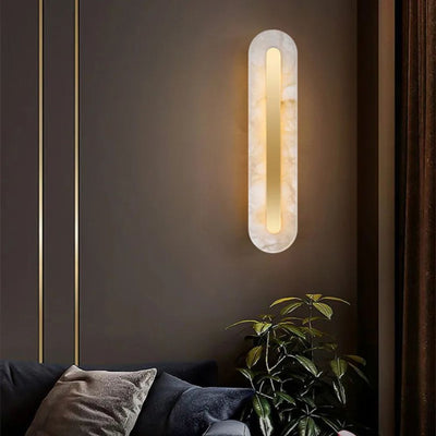 Applique Murale Led Elliptique Marbre Européen Minimaliste - Lumiine