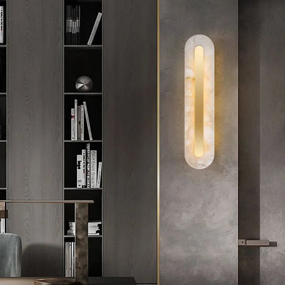Applique Murale Led Elliptique Marbre Européen Minimaliste - Lumiine
