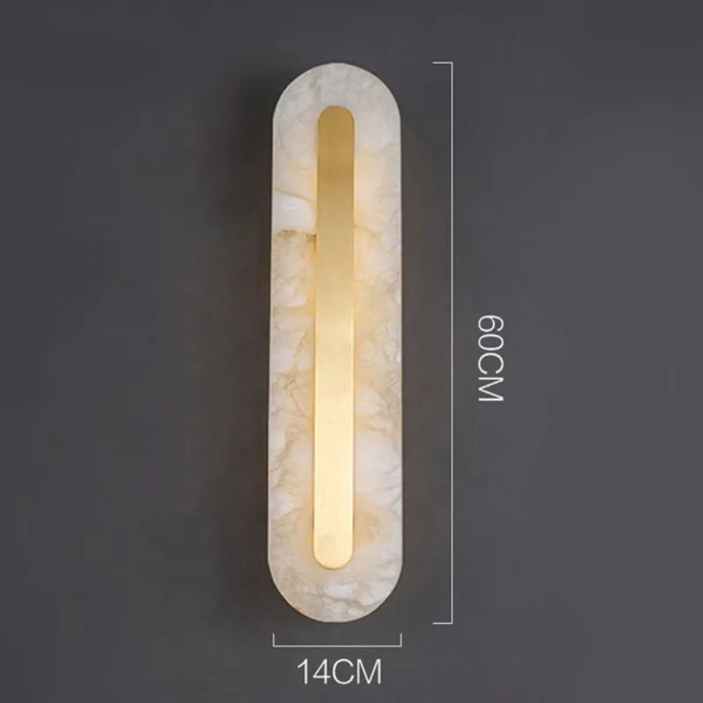 Applique Murale Led Elliptique Marbre Européen Minimaliste - Lumiine