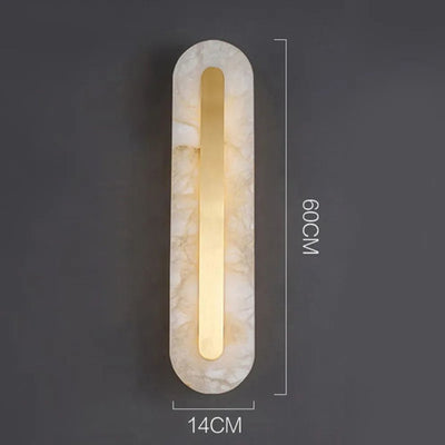 Applique Murale Led Elliptique Marbre Européen Minimaliste - Lumiine