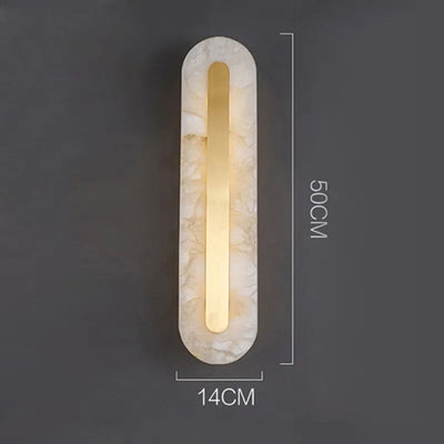 Applique Murale Led Elliptique Marbre Européen Minimaliste - Lumiine