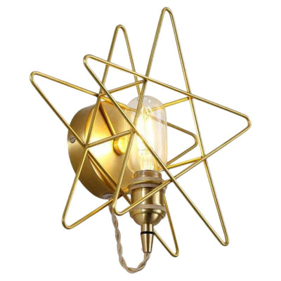 Applique Murale Led en Forme D’étoile Dorée - Lumiine