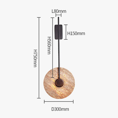 Applique Murale Led en Marbre Naturel - Lumiine
