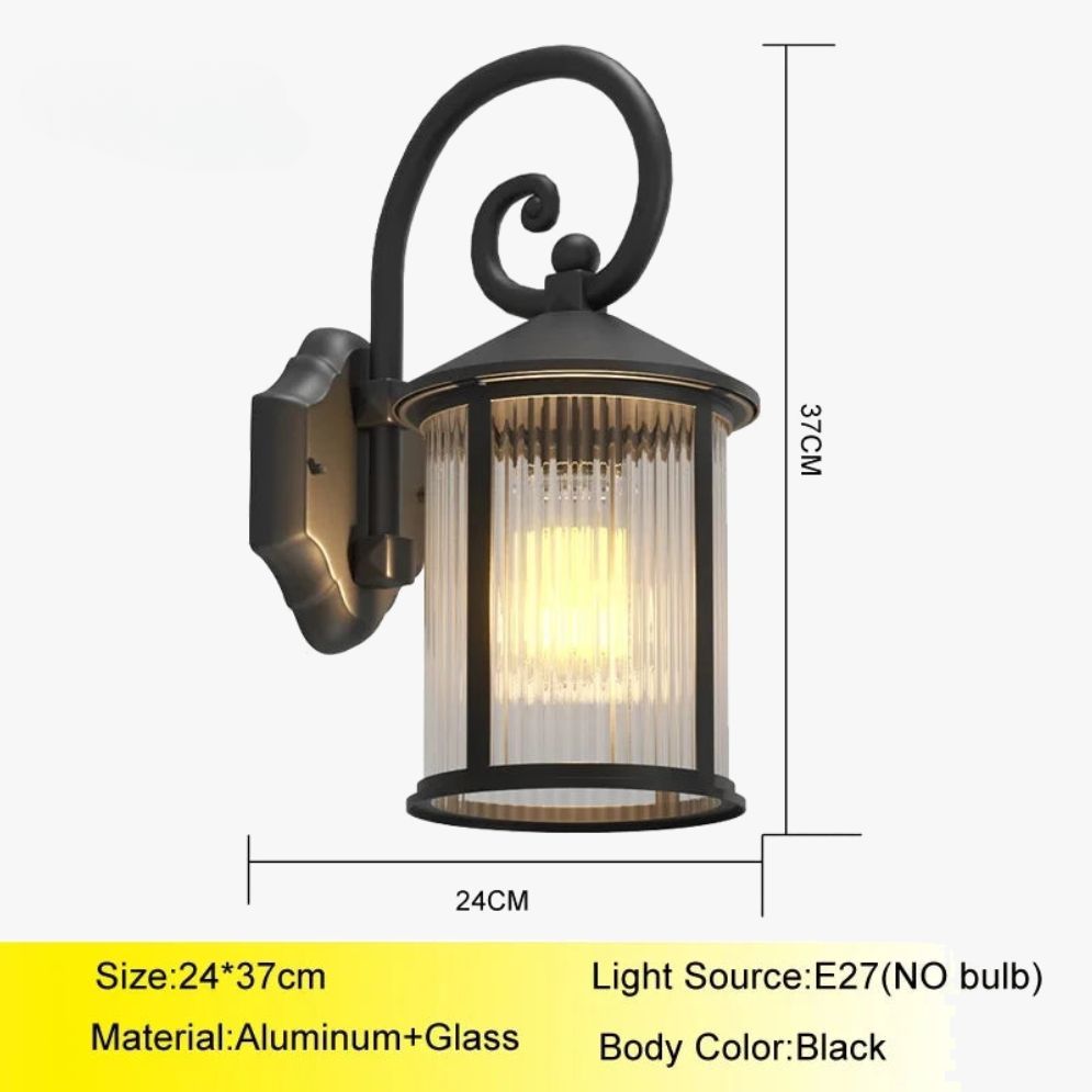 Applique Murale Led Extérieure Noire Métal - Lumiine
