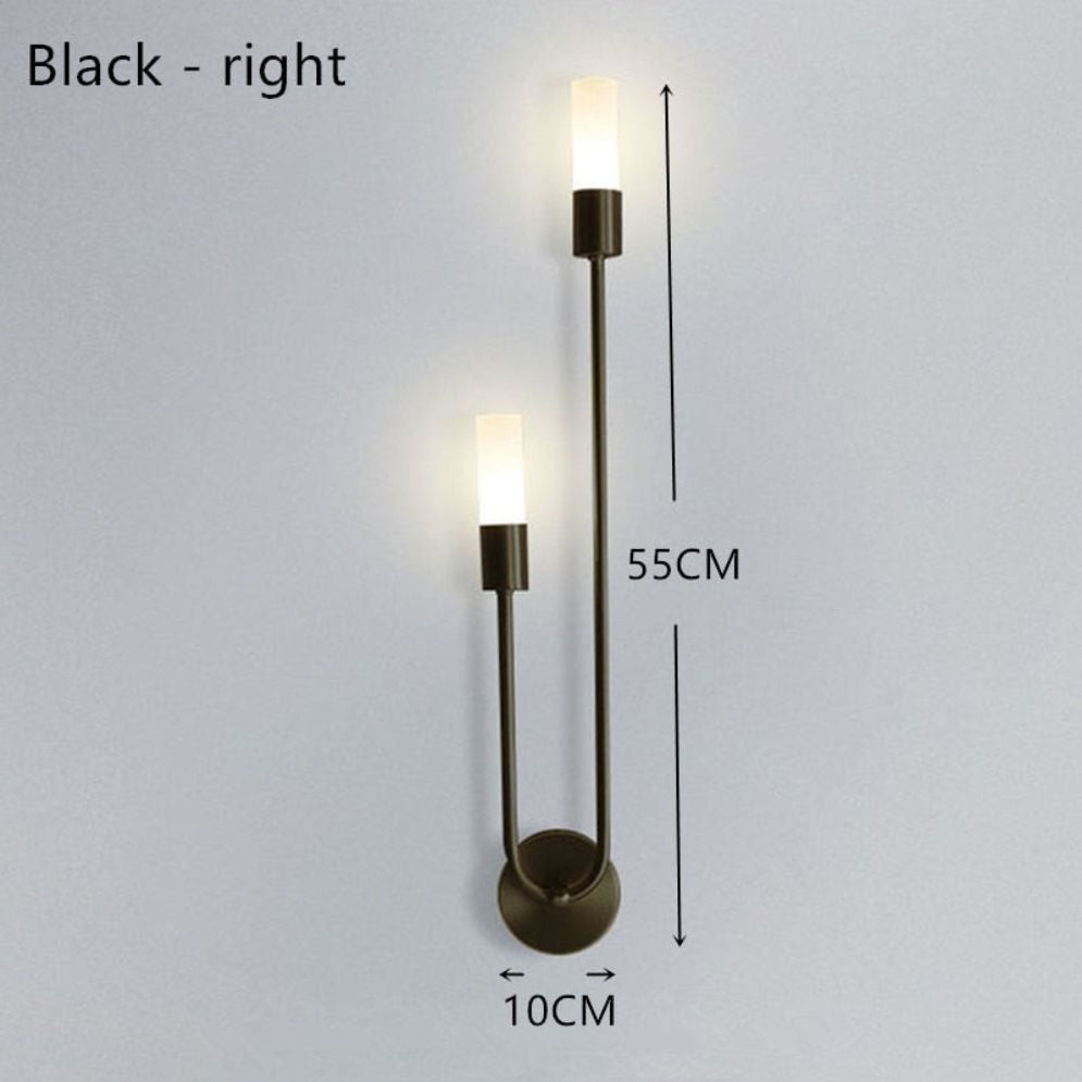Applique Murale LED Noir ou Or en Forme de U - Lumiine