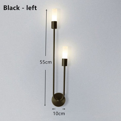 Applique Murale LED Noir ou Or en Forme de U - Lumiine