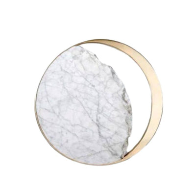 Applique Murale led Ronde Marbre et Doré - Lumiine