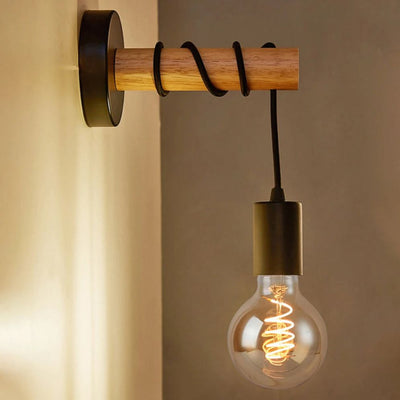 Applique Murale Moderne à Led en Bois Rustique - Lumiine