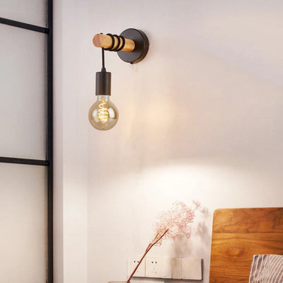 Applique Murale Moderne à Led en Bois Rustique - Lumiine
