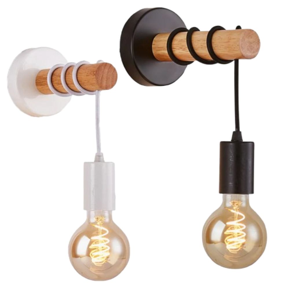 Applique Murale Moderne à Led en Bois Rustique - Lumiine