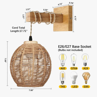 Applique Murale Moderne Boule avec Interrupteur Décoratif Intérieur - Lumiine