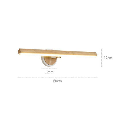 Applique Murale Moderne Led Allongée en Bois Scandinave - Lumiine
