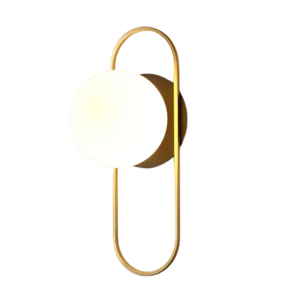 Applique Murale Moderne LED avec Boule en Verre et Support Cylindrique Sconce - Lumiine