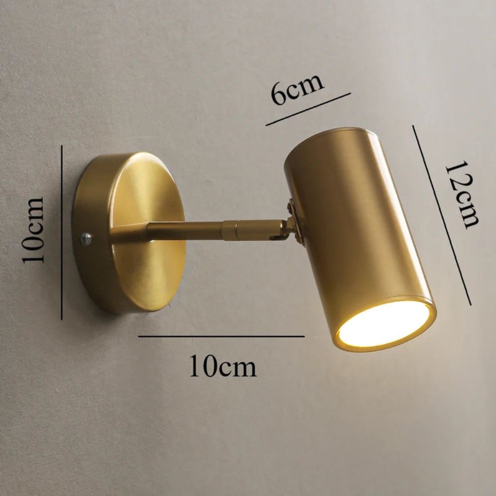 Applique Murale Moderne Led Style Spotlight Doré Liudmila - Lumiine