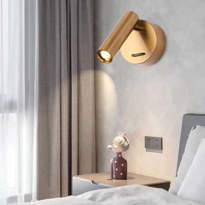 Applique Murale Moderne Led Style Spotlight Doré Tube - Lumiine