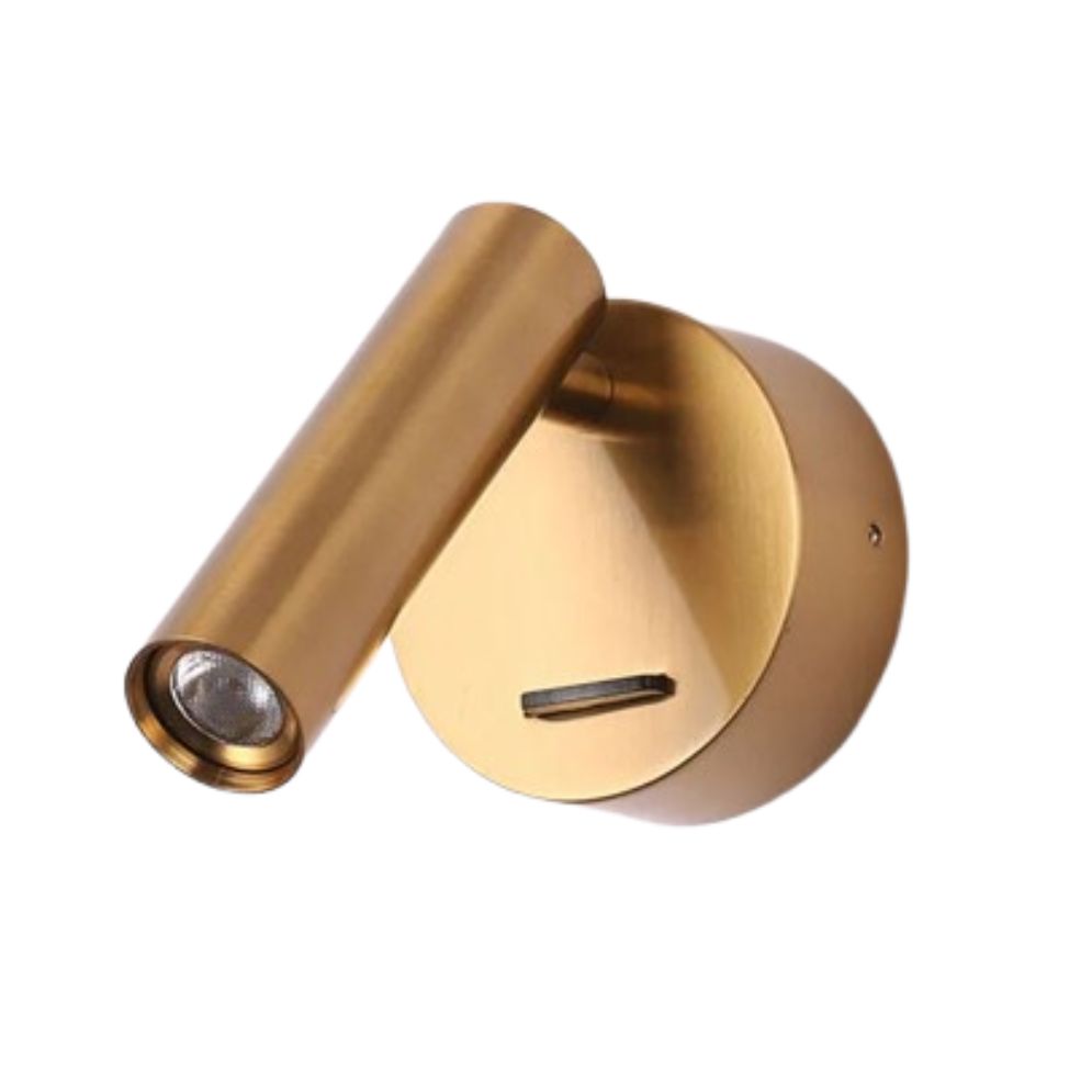 Applique Murale Moderne Led Style Spotlight Doré Tube - Lumiine