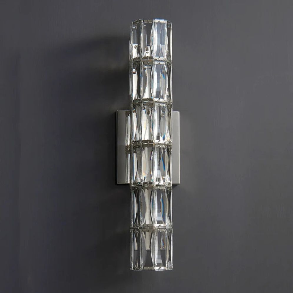 Applique Murale Nordique en Cristal Transparent - Lumiine