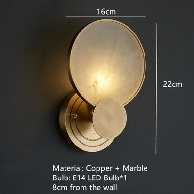 Applique Murale Ronde en Marbre - Lumiine