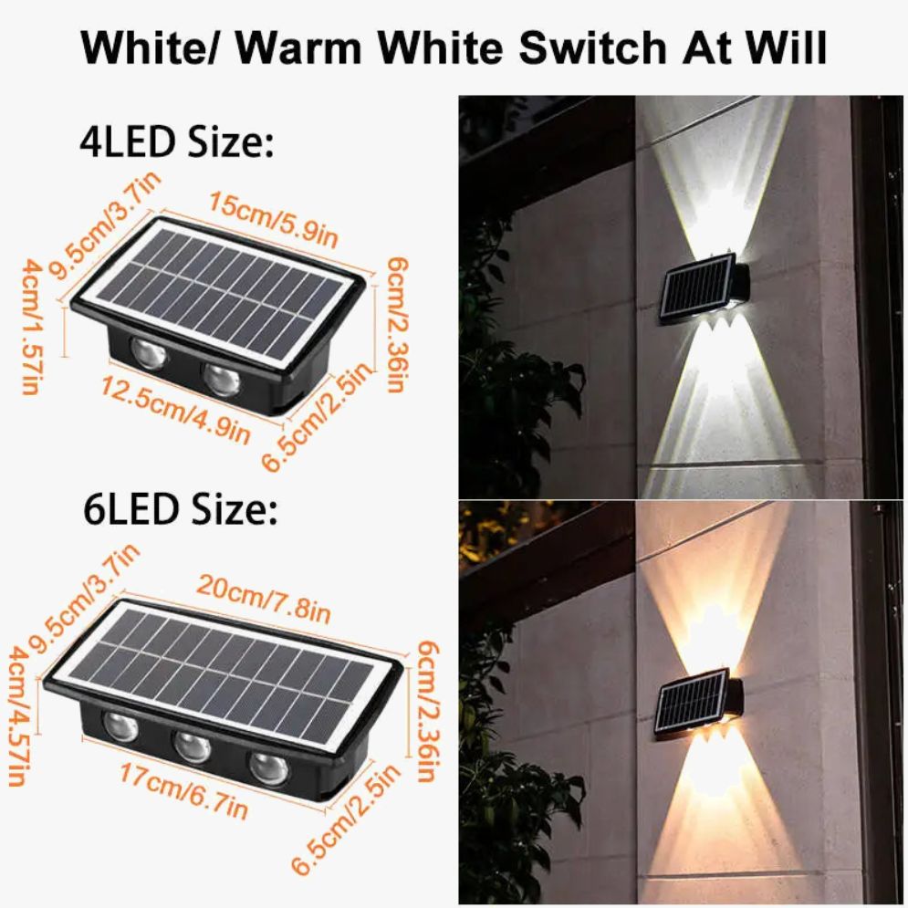 Applique Murale Solaire Étanche Décoration Extérieure Jardin - Lumiine