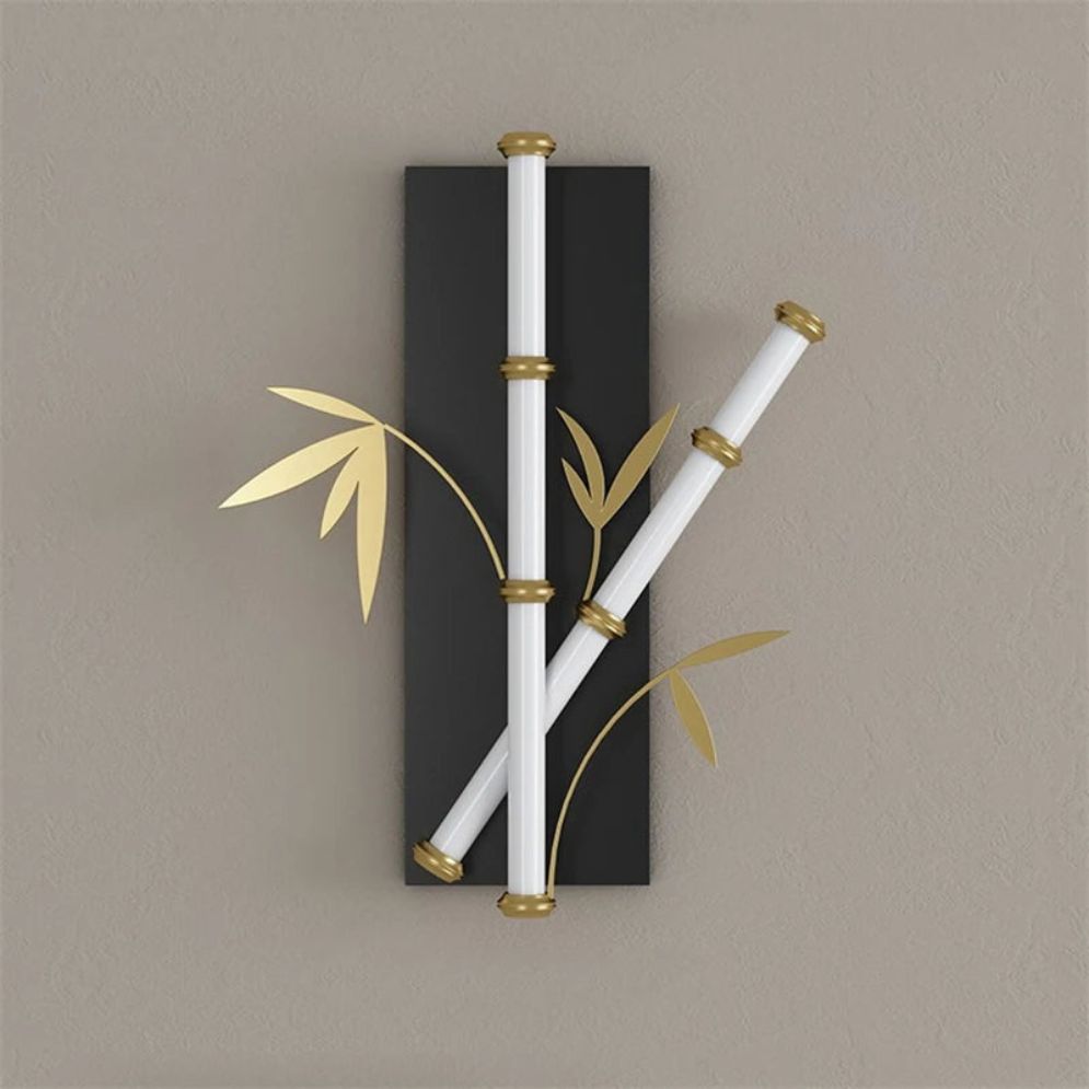 Applique Murale Style Bambou en Métal Design Exotique - Lumiine