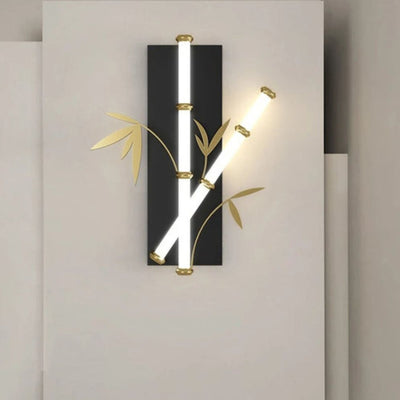 Applique Murale Style Bambou en Métal Design Exotique - Lumiine
