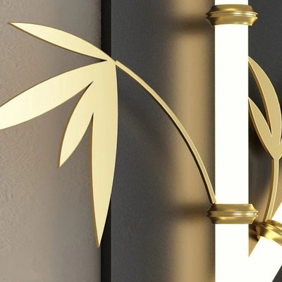 Applique Murale Style Bambou en Métal Design Exotique - Lumiine