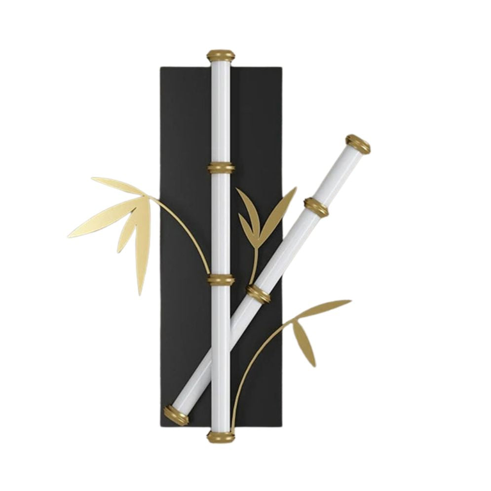 Applique Murale Style Bambou en Métal Design Exotique - Lumiine